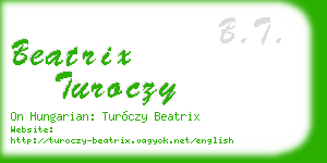 beatrix turoczy business card