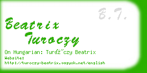 beatrix turoczy business card